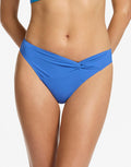 Jetset Twist Front Bikini Pant - Tide Blue - Simply Beach UK