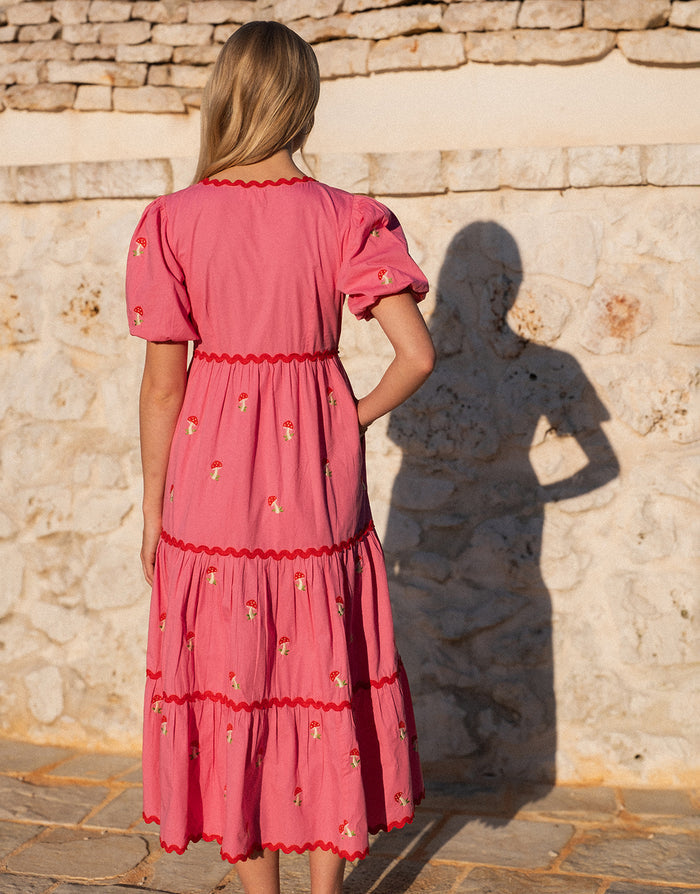 Pink City Prints Jolie Dress - Bubblegum Mushroom - Simply Beach UK