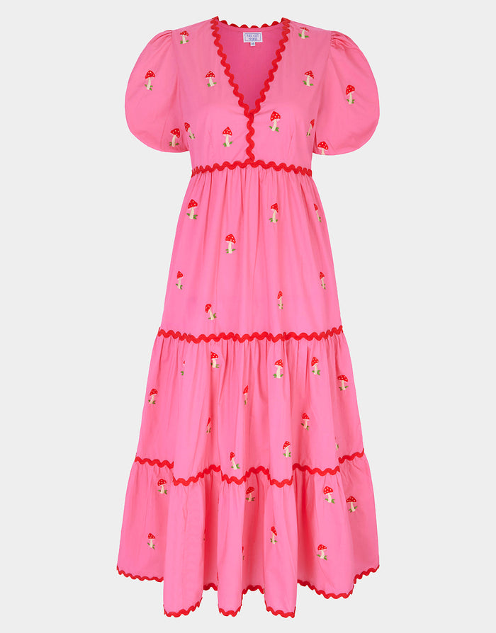 Pink City Prints Jolie Dress - Bubblegum Mushroom - Simply Beach UK