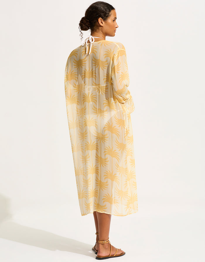 Kasbah Tie Front Cover Up - Ecru - Simply Beach UK
