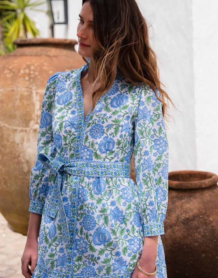 Pink City Prints Kerala Dress - Meadow Chintz - Simply Beach UK