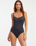 Lara Round Neck Swimsuit - Black - Simply Beach UK