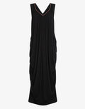 Pitusa Lee Draped Dress - Black - Simply Beach UK