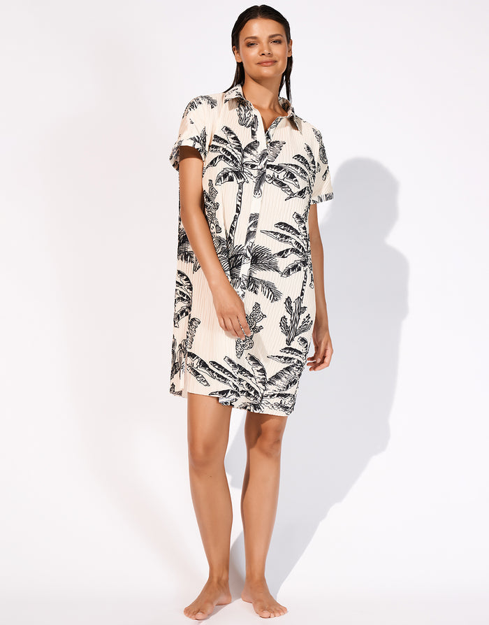 Maryan Mehlhorn Legend Beach Shirt - Cream and Black - Simply Beach UK