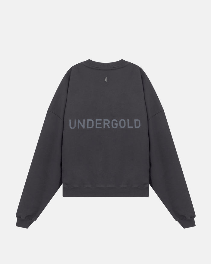 Line Basic Boxy Fit Crewneck Dark Gray