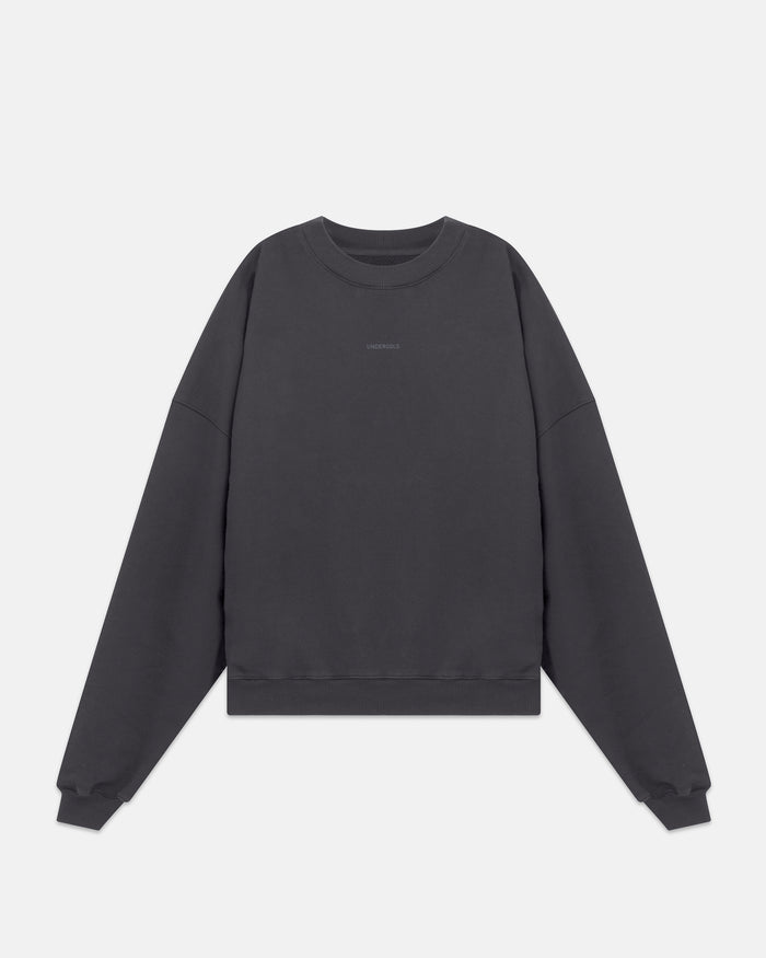 Line Basic Boxy Fit Crewneck Dark Gray