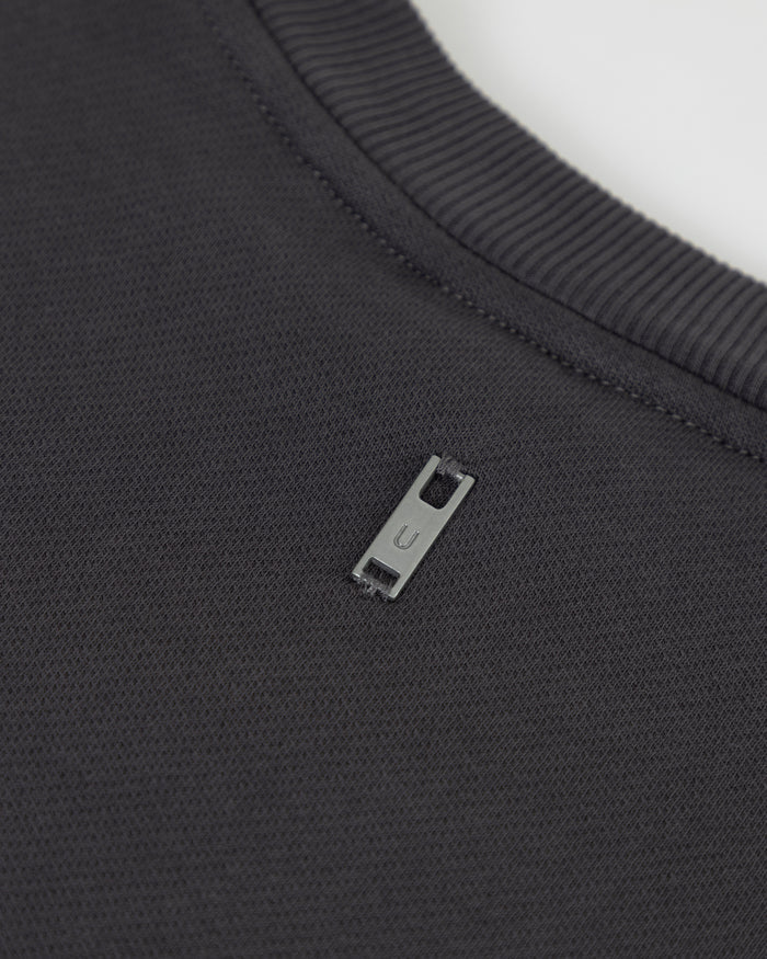 Line Basic Boxy Fit Crewneck Dark Gray