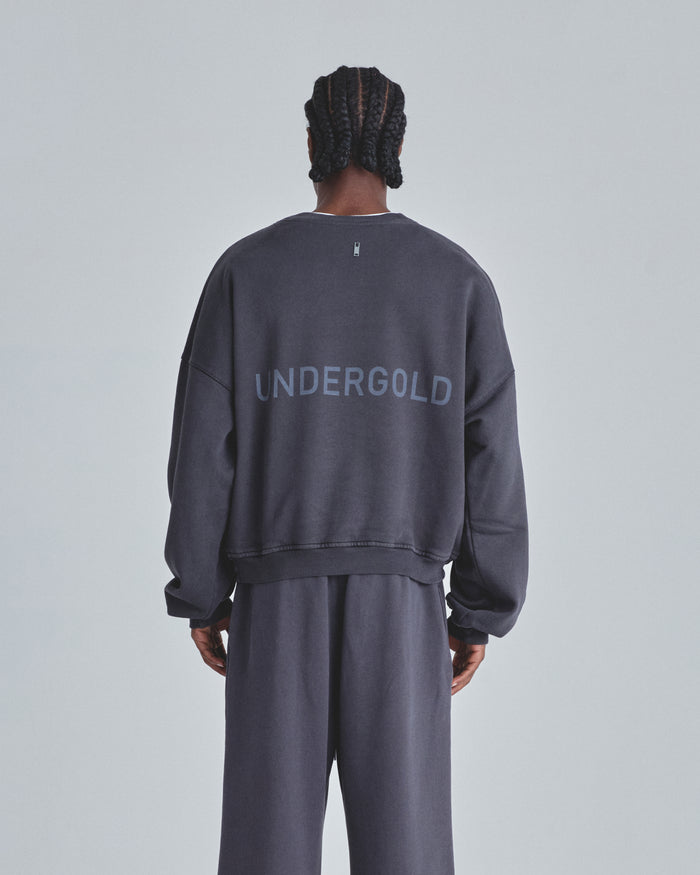 Line Basic Boxy Fit Crewneck Dark Gray