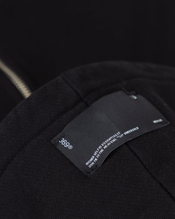 Line Basic Boxy Fit Zip Up Hoodie Black