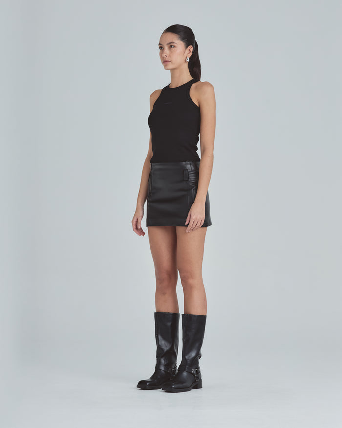 Line Basic Halter Tank Top Black