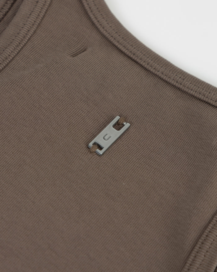 Line Basic Halter Tank Top Brown