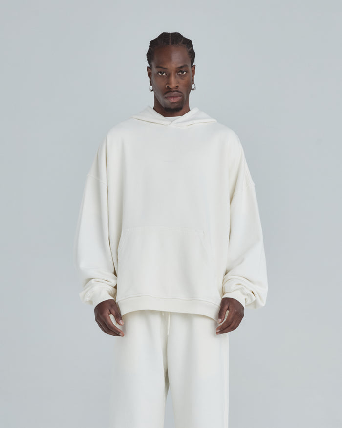 Line Basic Hoodie White