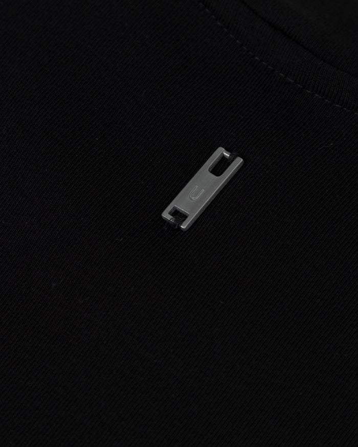 Line Basic Label Boxy Fit Tshirt Black