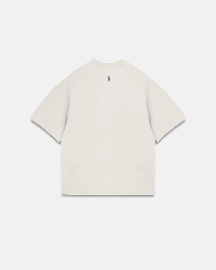 Line Basic Label Boxy Fit Tshirt White