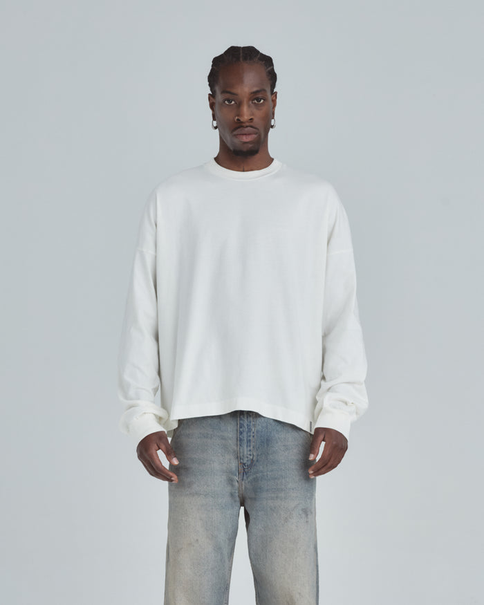 Line Basic Long Sleeve Tshirt White