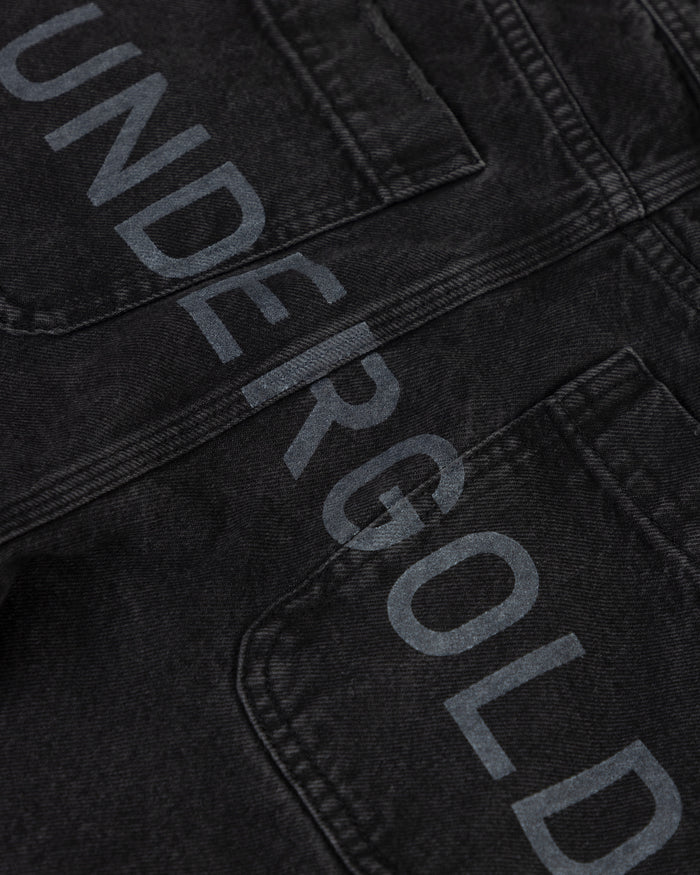Line Basic Slim Fit Ripped Jeans Washed Black