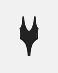 Line Basic V Neck Body Black