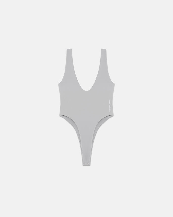Line Basic V Neck Body Gray