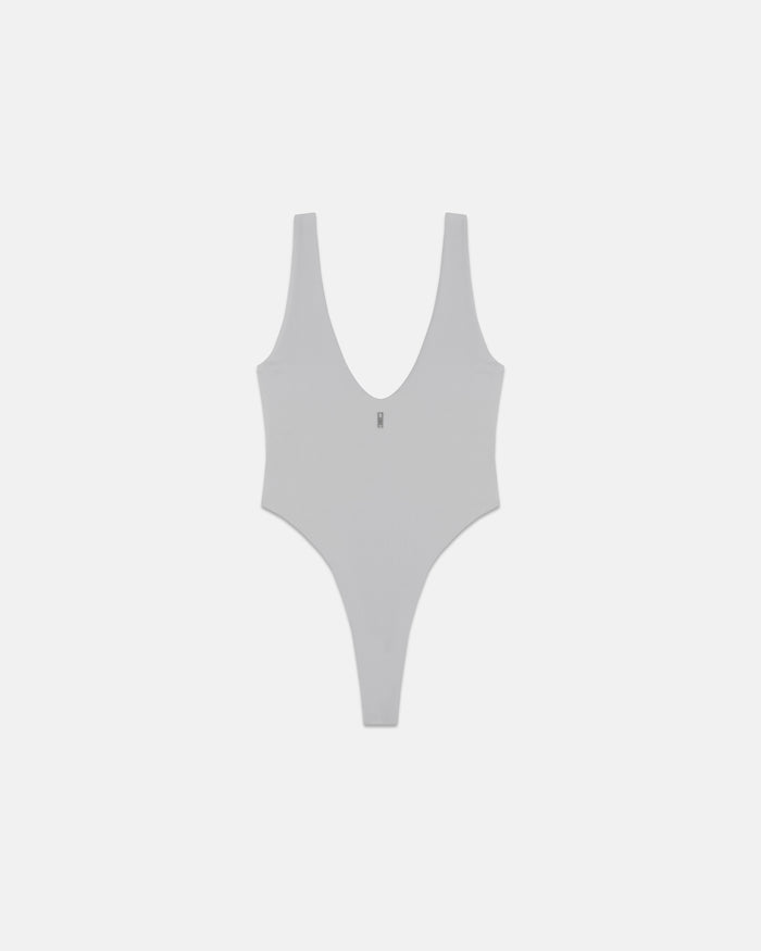Line Basic V Neck Body Gray
