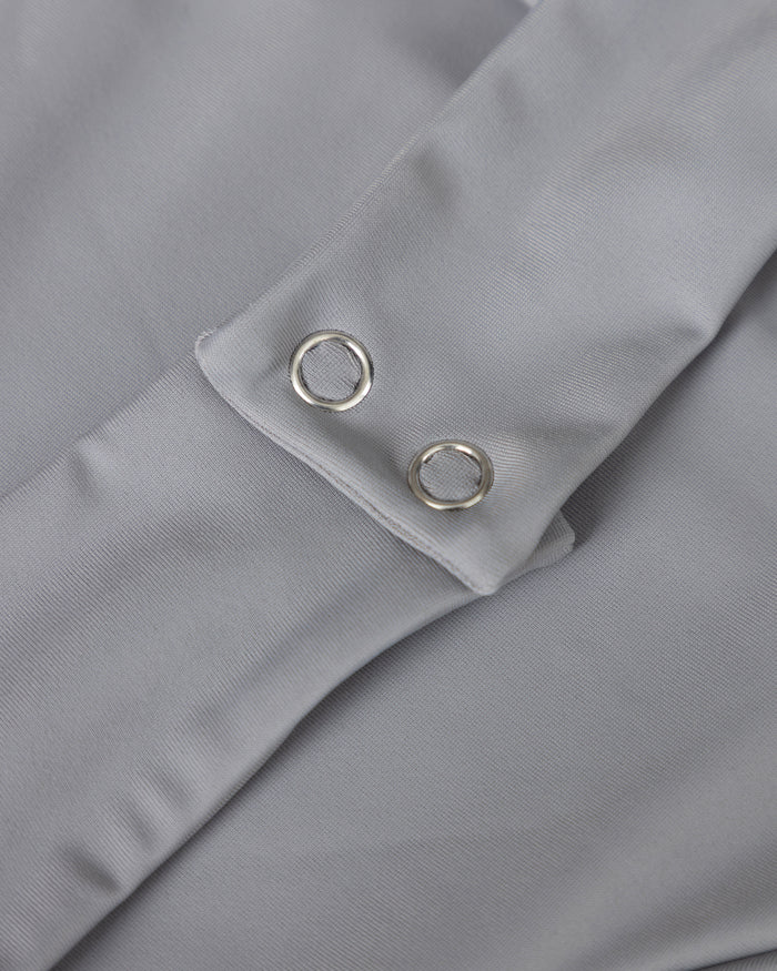Line Basic V Neck Body Gray
