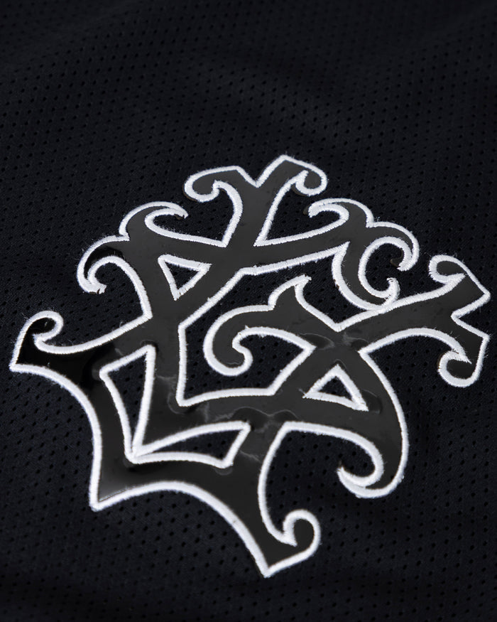 Line Embroidered UG Mesh Short Black