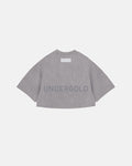 Line Logo Crop Top Washed Gray