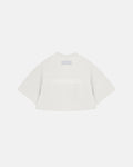 Line Logo Crop Top White