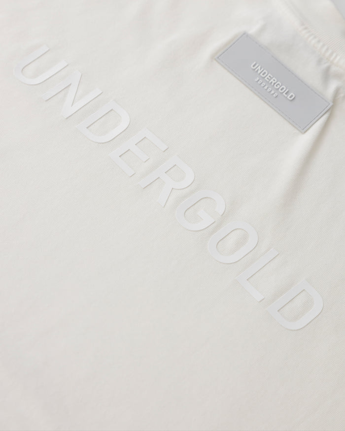Line Logo Crop Top White