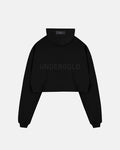 Line logo cropped hoodies