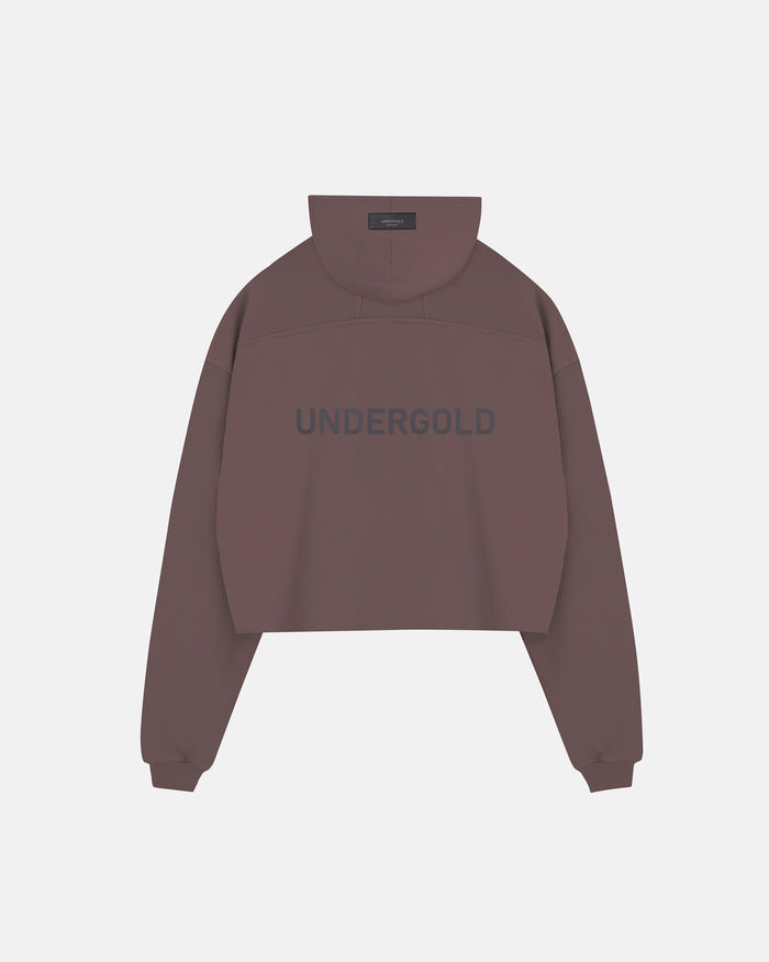 Line logo cropped hoodies