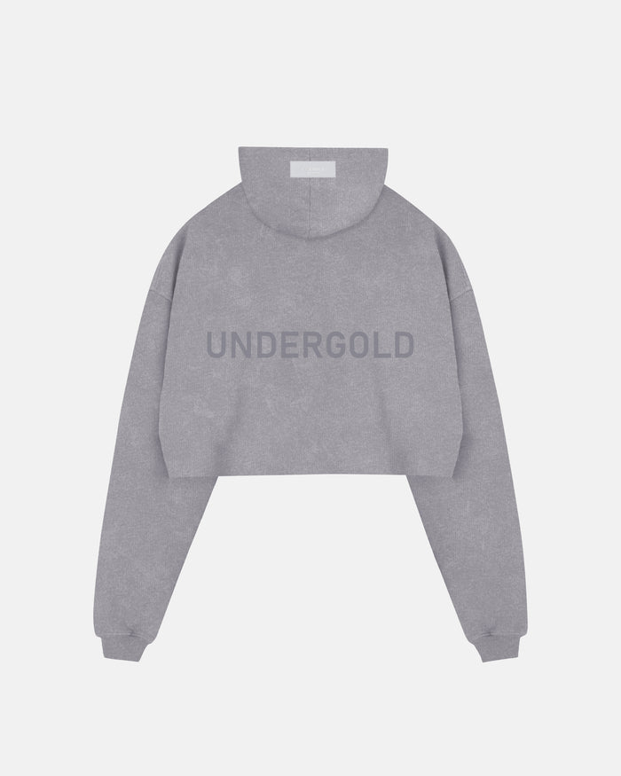 Line logo cropped hoodies