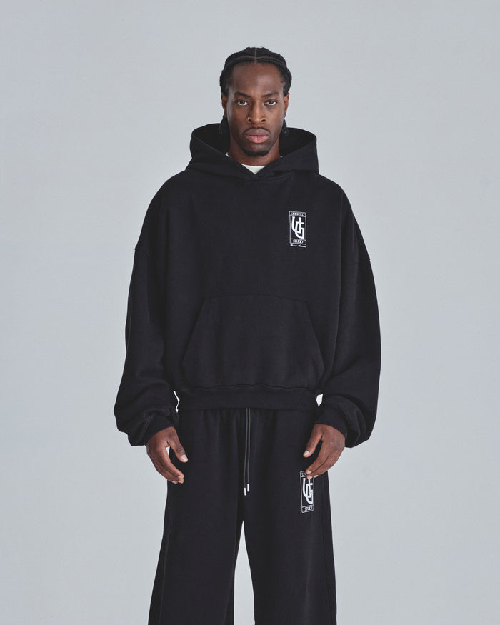 Line UG Frame Boxy Fit Hoodie Black