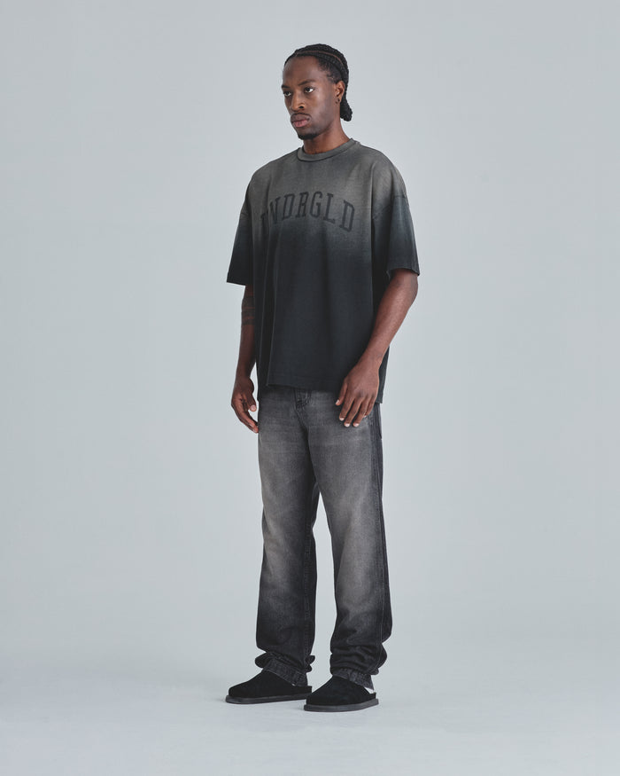 Line Varsity UNDRGLD Tshirt Faded Black