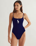 Polo Ralph Lauren Logo Icons Kennedy Swimsuit - Navy - Simply Beach UK