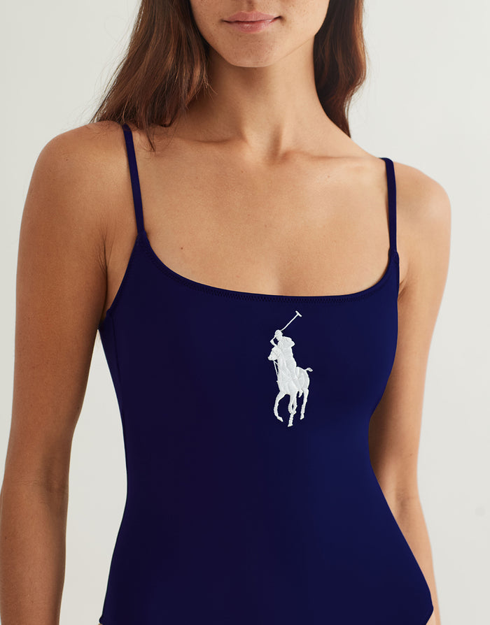 Polo Ralph Lauren Logo Icons Kennedy Swimsuit - Navy - Simply Beach UK