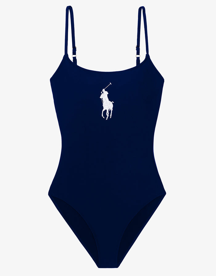Polo Ralph Lauren Logo Icons Kennedy Swimsuit - Navy - Simply Beach UK