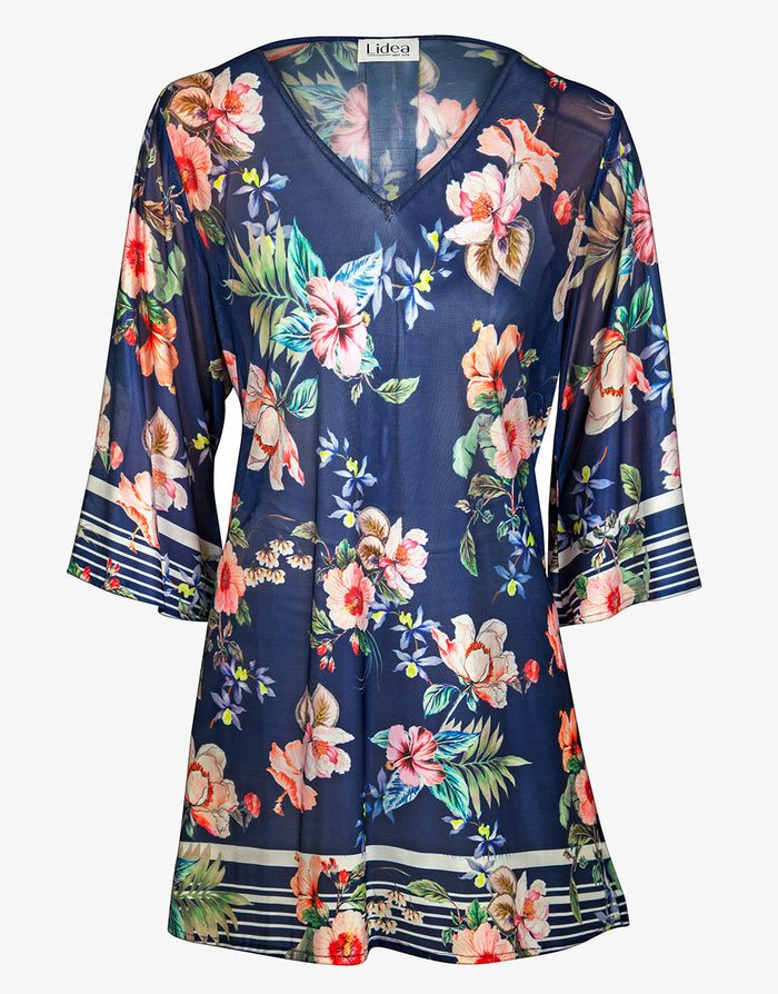 Lush Delight Tunic - Hibiscus Indigo - Simply Beach UK