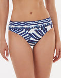 Nuria Ferrer Marina Bikini Pant - Blue and White - Simply Beach UK