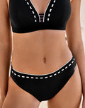 Marine Mindset Bikini Pant - Black and White - Simply Beach UK