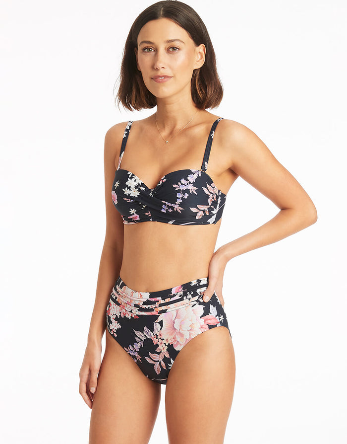 Martini High Waist Bikini Pant - Black - Simply Beach UK
