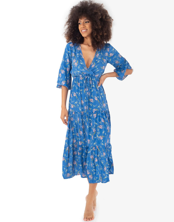 Maya Maxi Dress - Blue - Simply Beach UK