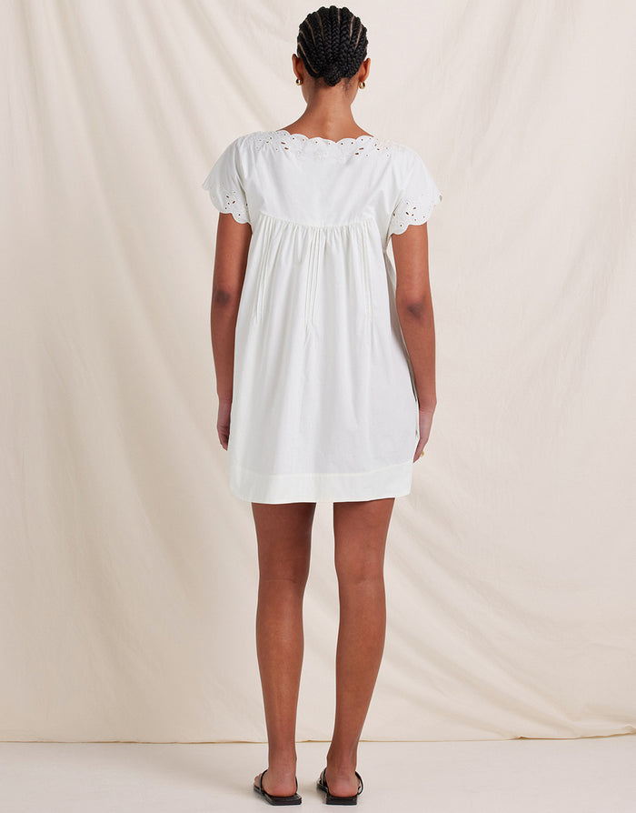 Peony Memoir Mini Dress - White - Simply Beach UK