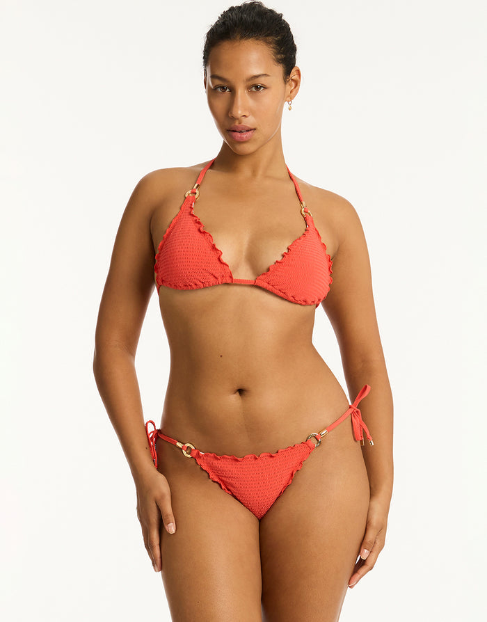 Sea Level Messina Tie Side Bikini Pant - Flame - Simply Beach UK