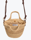 Micro Raffia Basket Beach Bag - Sand
