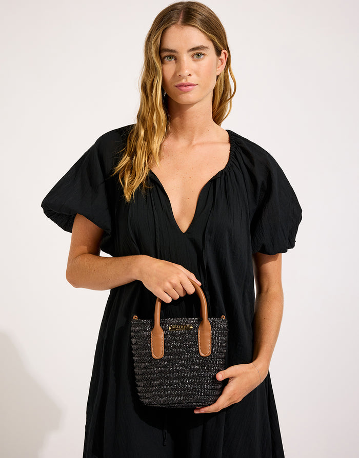 Seafolly Micro Tote Bag - Black - Simply Beach UK