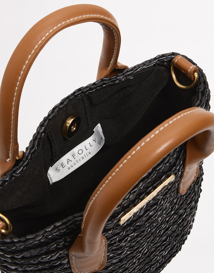 Seafolly Micro Tote Bag - Black - Simply Beach UK