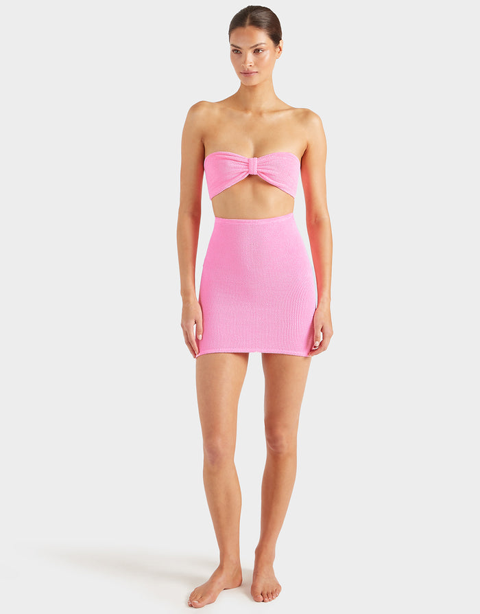 Hunza G Mini Skirt - Bubblegum - Simply Beach UK