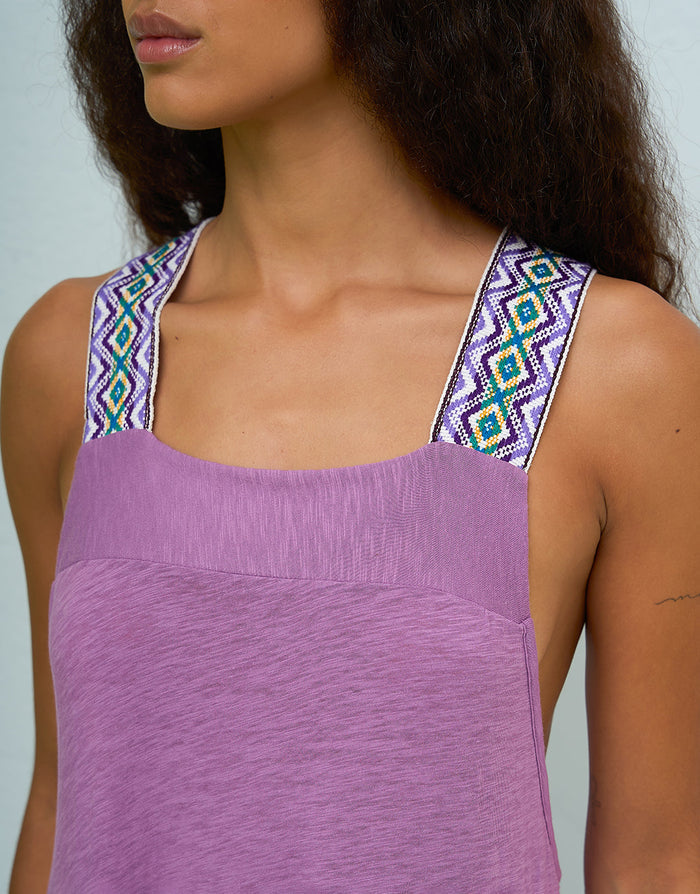 Pitusa Monochromatic St Tropez Dress - Purple - Simply Beach UK