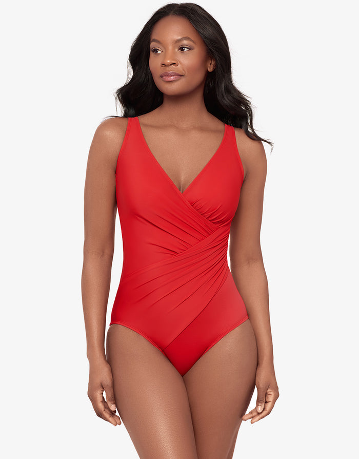 Miraclesuit Must Haves Oceanus Swimsuit - Poppy Red - Simply Beach UK