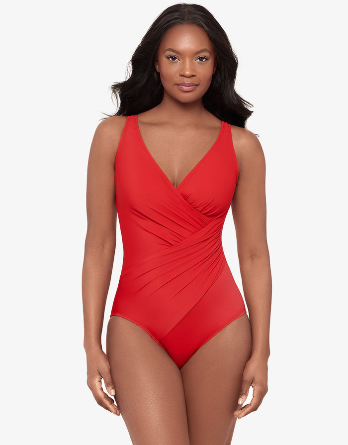 Miraclesuit Must Haves Oceanus Swimsuit - Poppy Red - Simply Beach UK